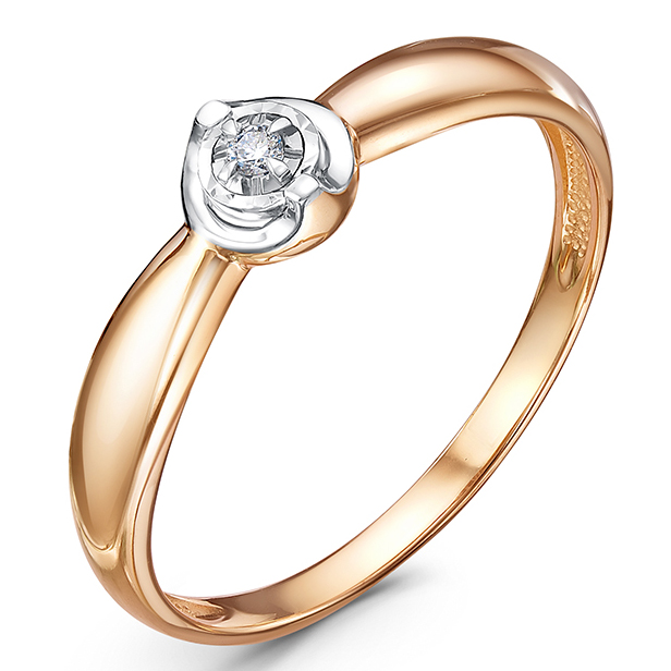 Кольцо, золото, бриллиант, БР112257